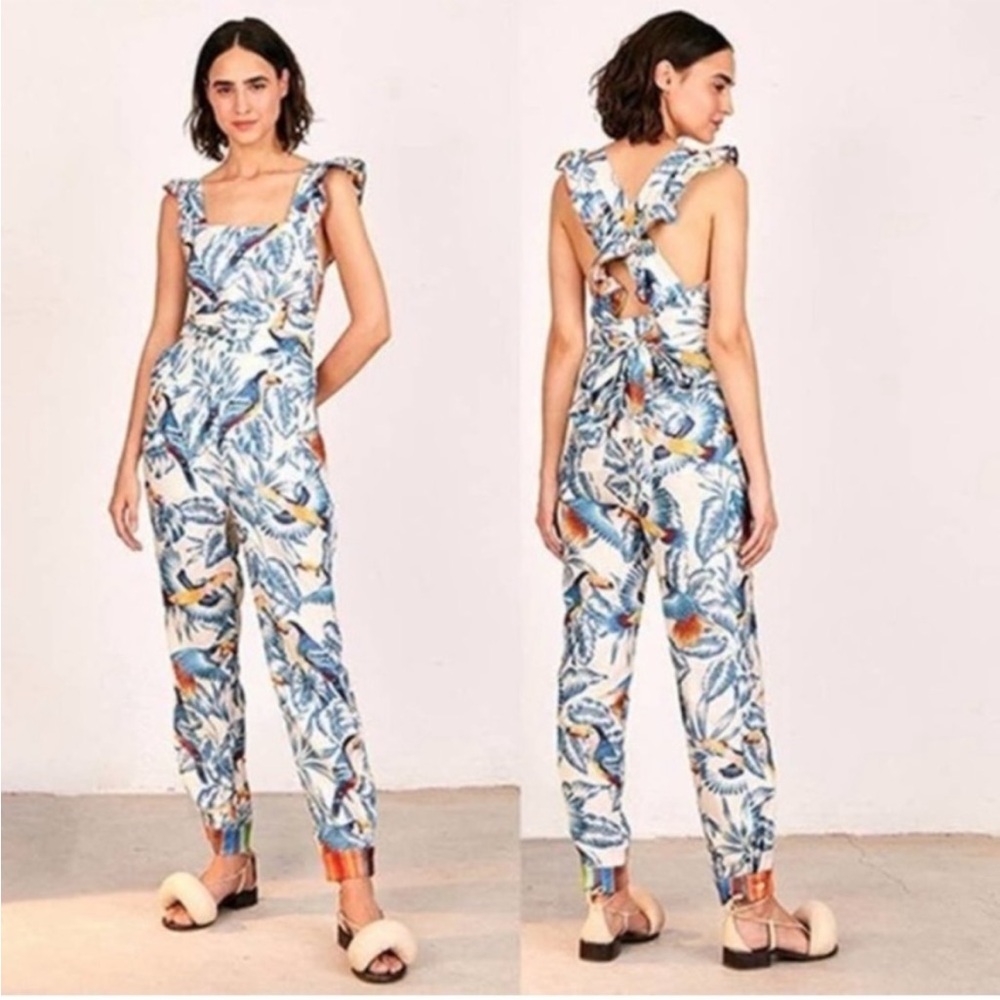 Farm Rio linen jumpsuit